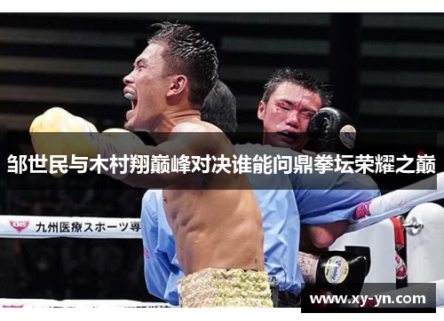 邹世民与木村翔巅峰对决谁能问鼎拳坛荣耀之巅